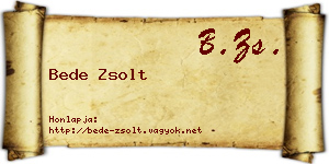 Bede Zsolt névjegykártya